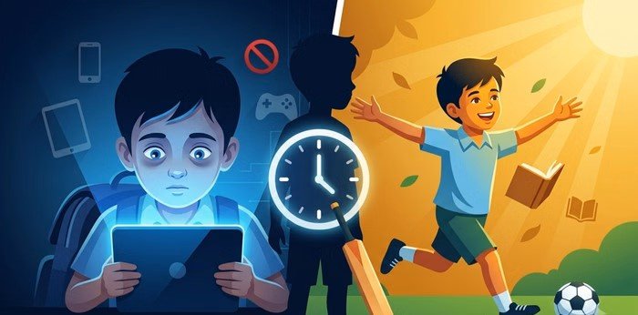 आपका स्क्रीन टाइम कितना होना चाहिए? - फोटो : AI