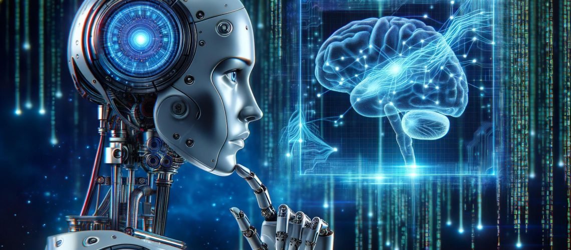 Artificial-Intelligence-Robot-Thinking-Brain